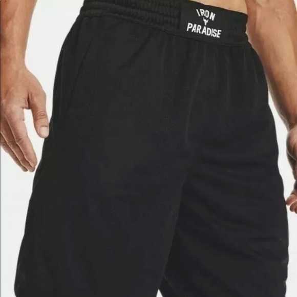 Under Armour Other - Under Armour Project Rock Iron Paradise Shorts Black Men's Sz  1361618-001 New